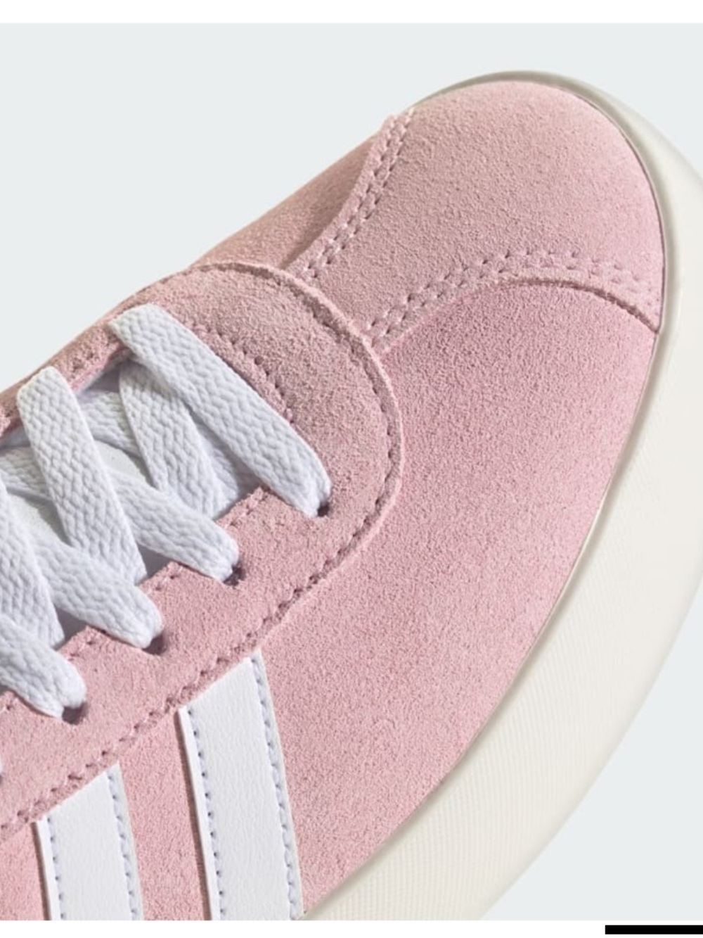 Adidas Women’s VL Court 3.0 Shoes – Pink/White Suede Sneakers – Sz 8.5 - Picture 8 of 9